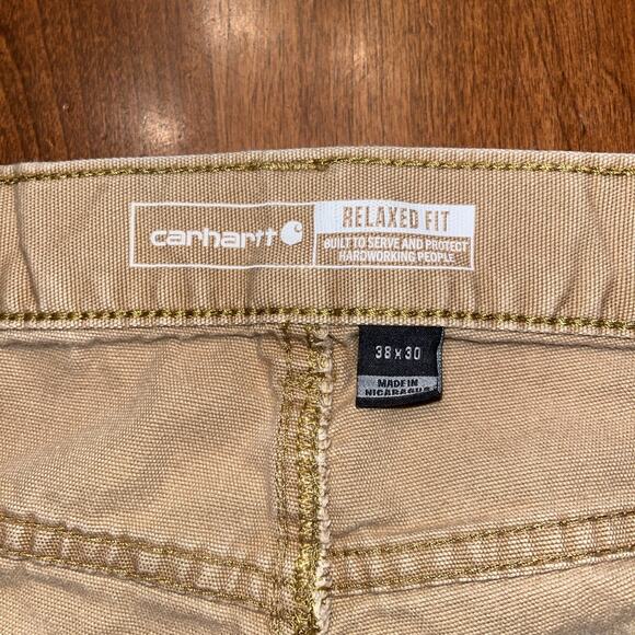 Carhartt Rugged Flex Relaxed Fit Canvas Work Pant – Size 38x30(29)– Distressed - Picture 4 of 9